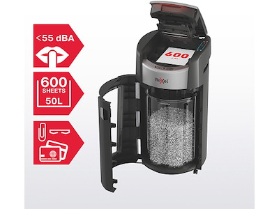 Makuleringsmaskine, Mikro, 600/10 ark, P5, Rexel ShredMax AutoFeed+ 600M