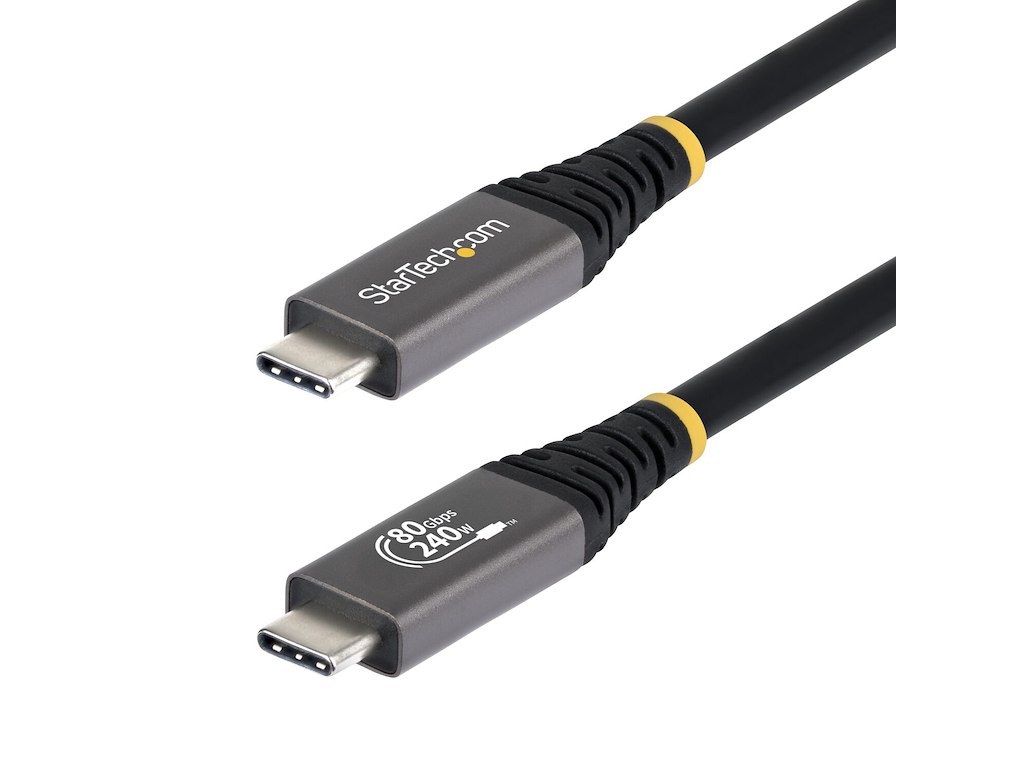 StarTech.com CC150CM80GUSB4CABLE USB-kabel USB4 Gen 4x2 1,5 m USB C Sort