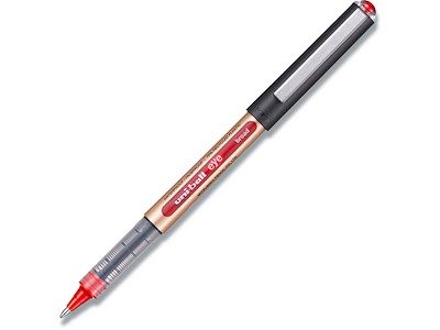 Rollerball pen, 1.0 mm, 0.65 mm, Rød, uni-ball Eye Broad UB-150-40