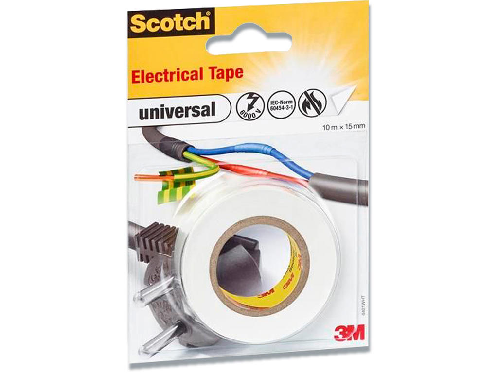 Tape, Elektriker, 15mm x 10m, 1 rulle, Scotch 