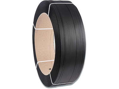 Strapbånd, PP, 12x0,55mm sort Ø200mm 3000m 120kg træk Master'In
