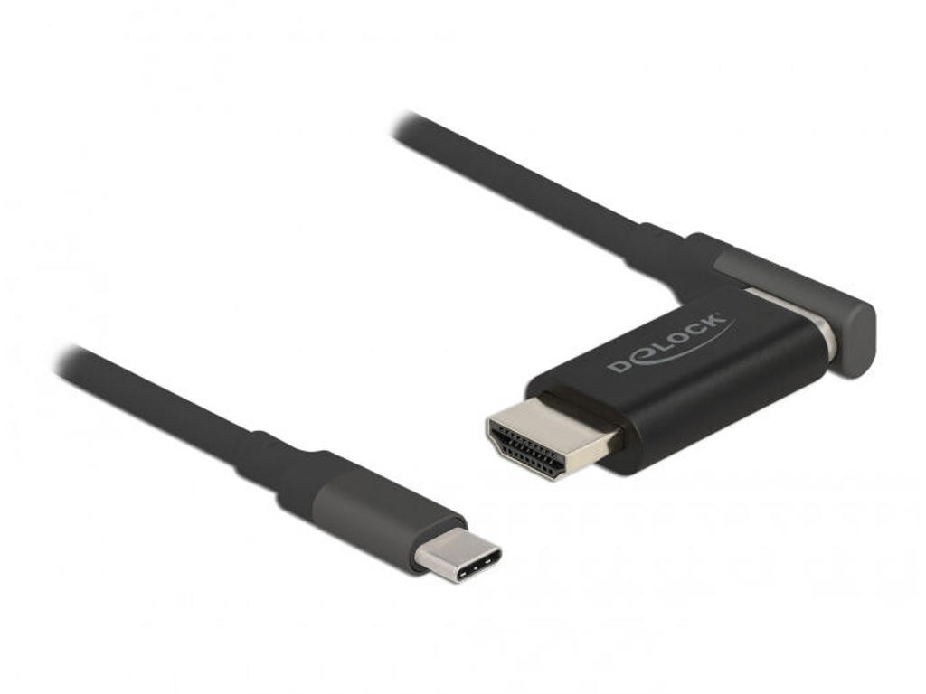 DeLOCK 66685 videokabel adapter 1,2 m HDMI Type A (Standard) USB Type-C Sort