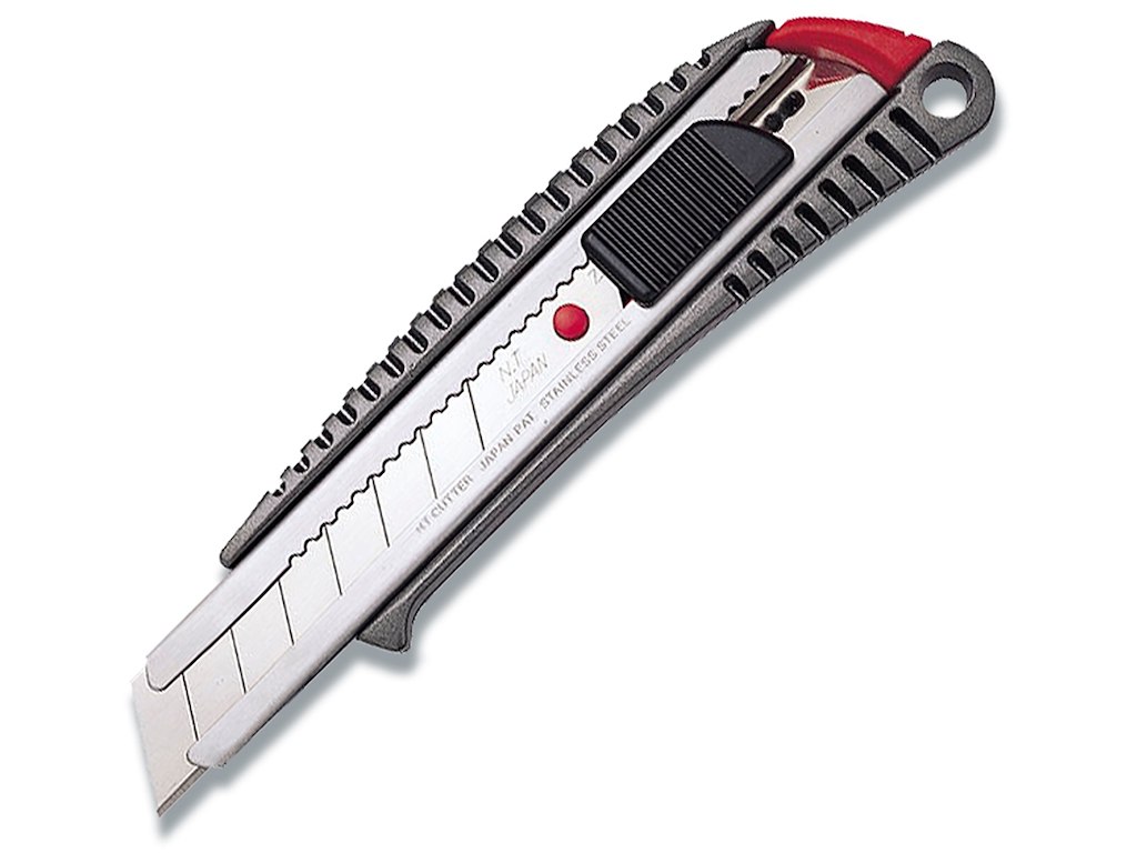 Hobbykniv, Klinge bredde: 18 mm, Aluminium, Med Grip og Auto-Lock, NT Cutter L-500GRP