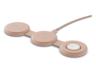 Satechi OntheGo Smartphone, SmartWatch, Hovedtelefoner Rose USB Trådløs opladning Hurtig opladning Indendørs