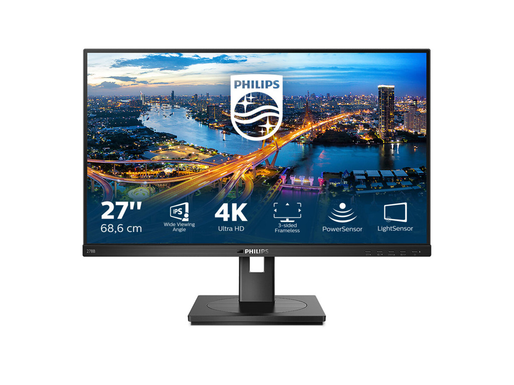 Philips B Line 278B1/00 LED display 68,6 cm (27") 3840 x 2160 pixel 4K Ultra HD Sort
