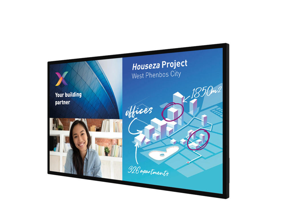 Philips 65BDL6051C/00 skilte display Interaktivt fladpanel 163,8 cm (64.5") Wi-Fi 350 cd/m² Sort Berøringsskærm 12/7