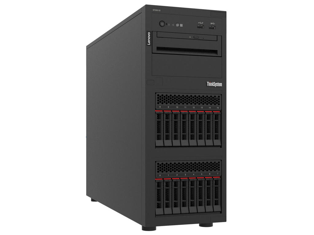Lenovo ThinkSystem ST250 V2 server 0 GB Tower Intel Xeon E E-2378 2,6 GHz 32 GB DDR4-SDRAM 750 W