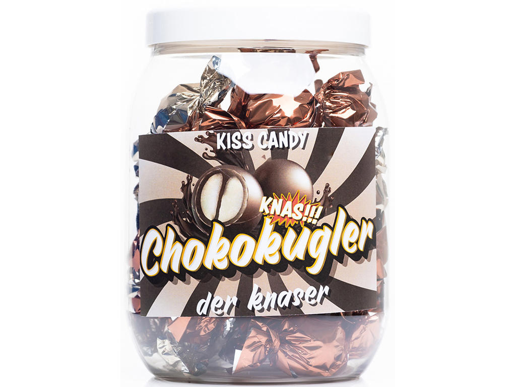 Choko-kugler, Vaniljecreme med knas, 450g, Kiss Candy