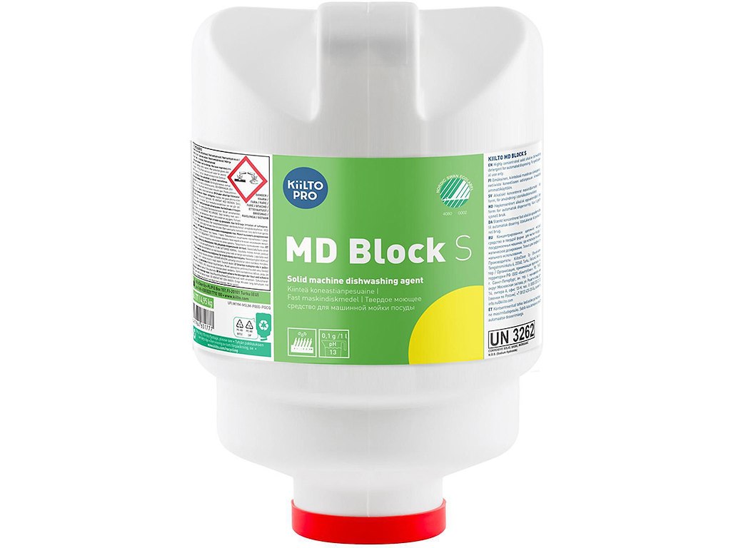 Maskinopvask, Til automatisk doseringsanlæg, Uden klor, 4.95 kg,Kiilto Pro MD Block S