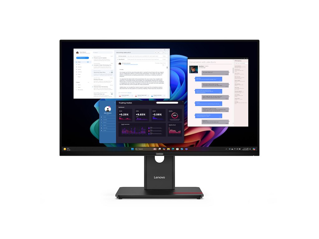 Lenovo ThinkVision T27UD-40 LED display 68,6 cm (27") 3840 x 2160 pixel 4K Ultra HD LCD Sort