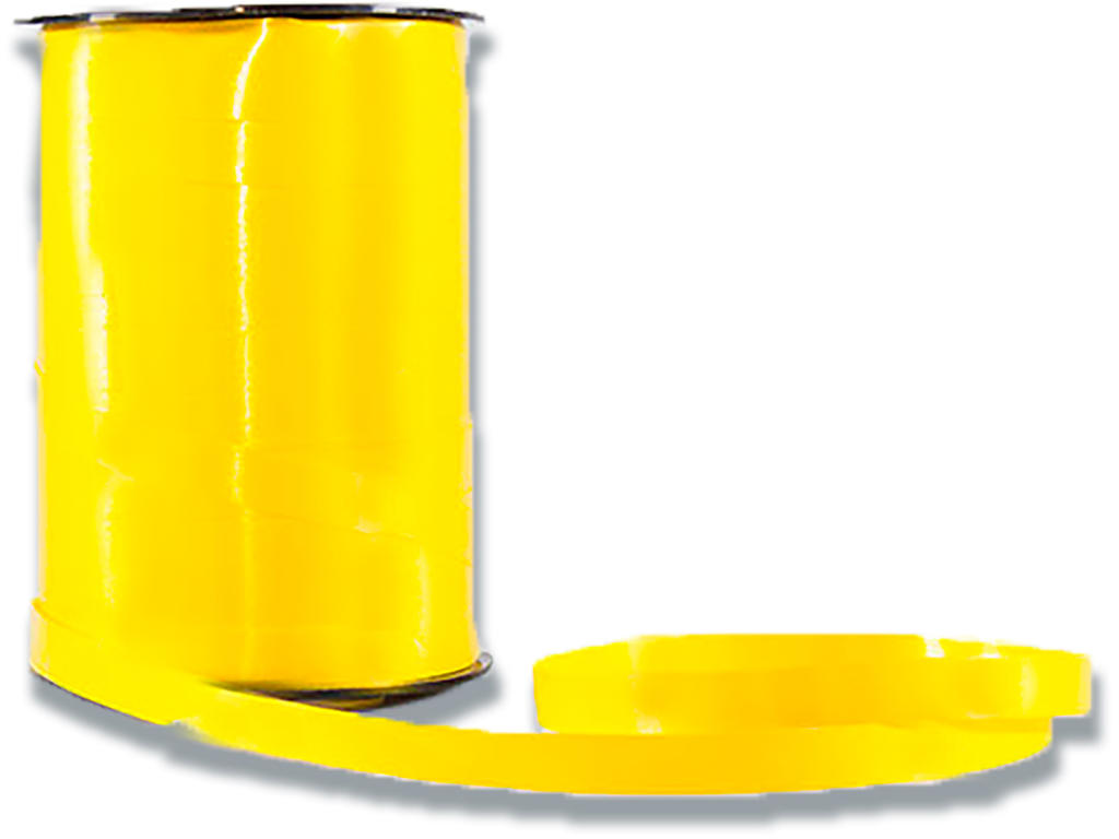 Gavebånd, PP, 10mm x 250m, Gul, Roliba Poly Glat 