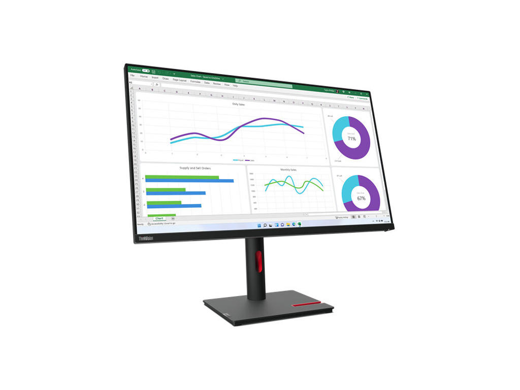 Lenovo ThinkVision T32p-30 computerskærm 80 cm (31.5") 3840 x 2160 pixel 4K Ultra HD LED Sort