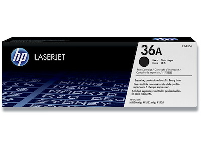 Toner, 36A, Black-sort, 2.000 sider, HP CB436A