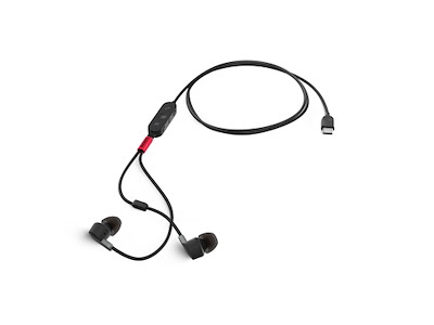 Lenovo 4XD1C99220 hovedtelefoner/headset Ledningsført I ørerne Musik/hverdag USB Type-C Sort