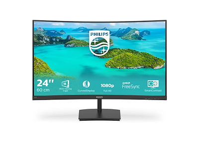 Philips E Line 241E1SCA/00 computerskærm 59,9 cm (23.6") 1920 x 1080 pixel Fuld HD LCD Sort
