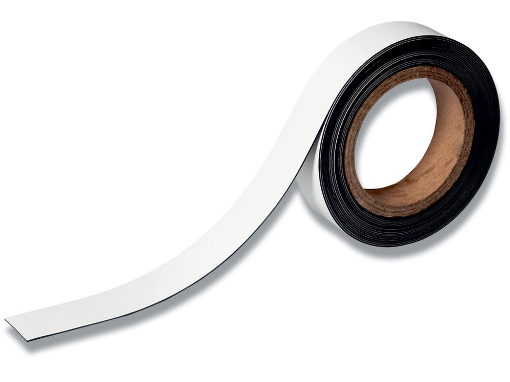 Magnetbånd, 30mm x 5m, Hvid, Uden tape på bagsiden, Durable 