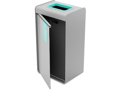 Affaldsspand, 55 liter, Grå-Turkis, Glas-Flasker, Durable DURASORT