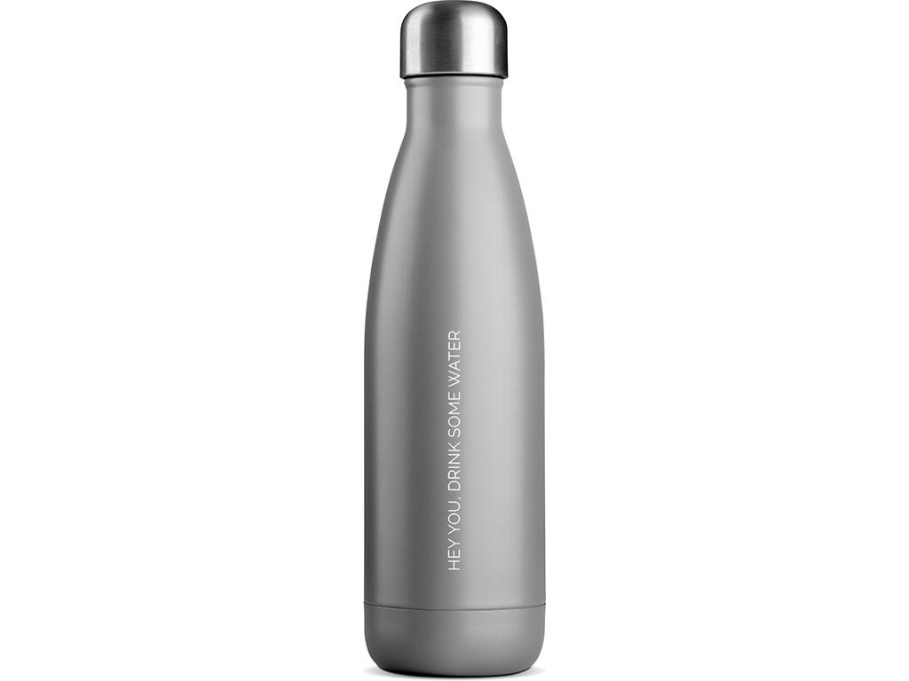 Vandflaske, Thermoeffekt, Matte Grey, 500 ml, Jobout 