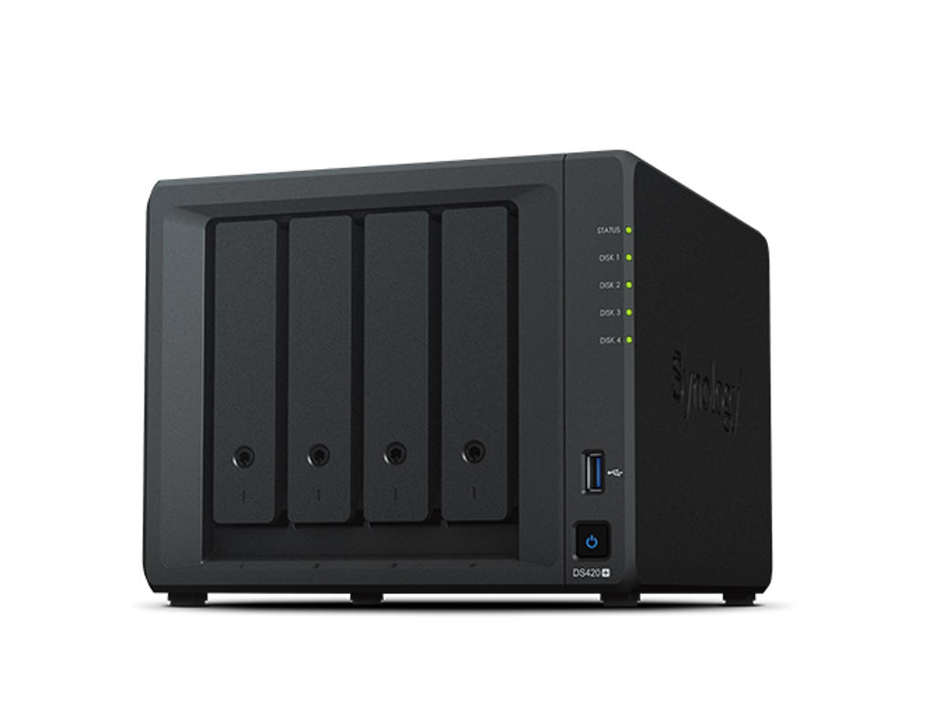Synology DiskStation DS420+ NAS & lagringsserver Desktop Intel® Celeron® J4025 2 GB DDR4 0 TB Sort
