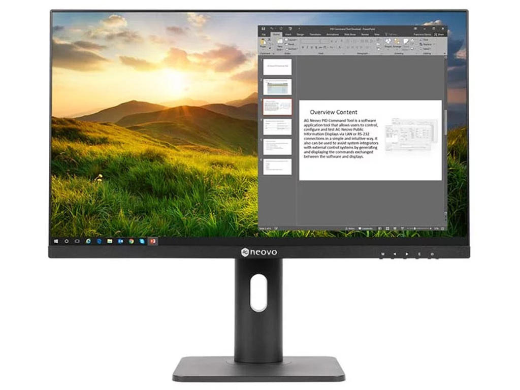 Monitor Neovo 27" FHD HDMI, DisplayPort, VGA, højtalere