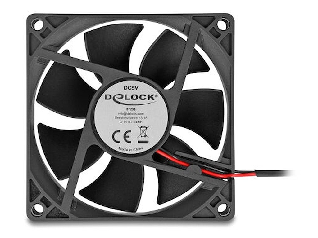 DeLOCK 67290 Computerkølesystem Computerkabinet Ventilator 8 cm Sort 1 stk