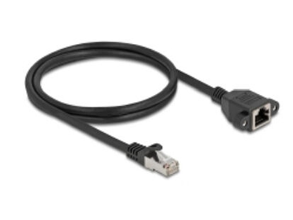 DeLOCK 90775 netværkskabel Sort 1 m Cat6a S/FTP (S-STP)