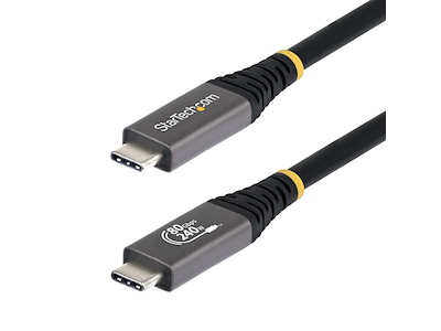 StarTech.com CC1M80GUSB4CABLE USB-kabel USB4 Gen 4x2 1 m USB C Sort