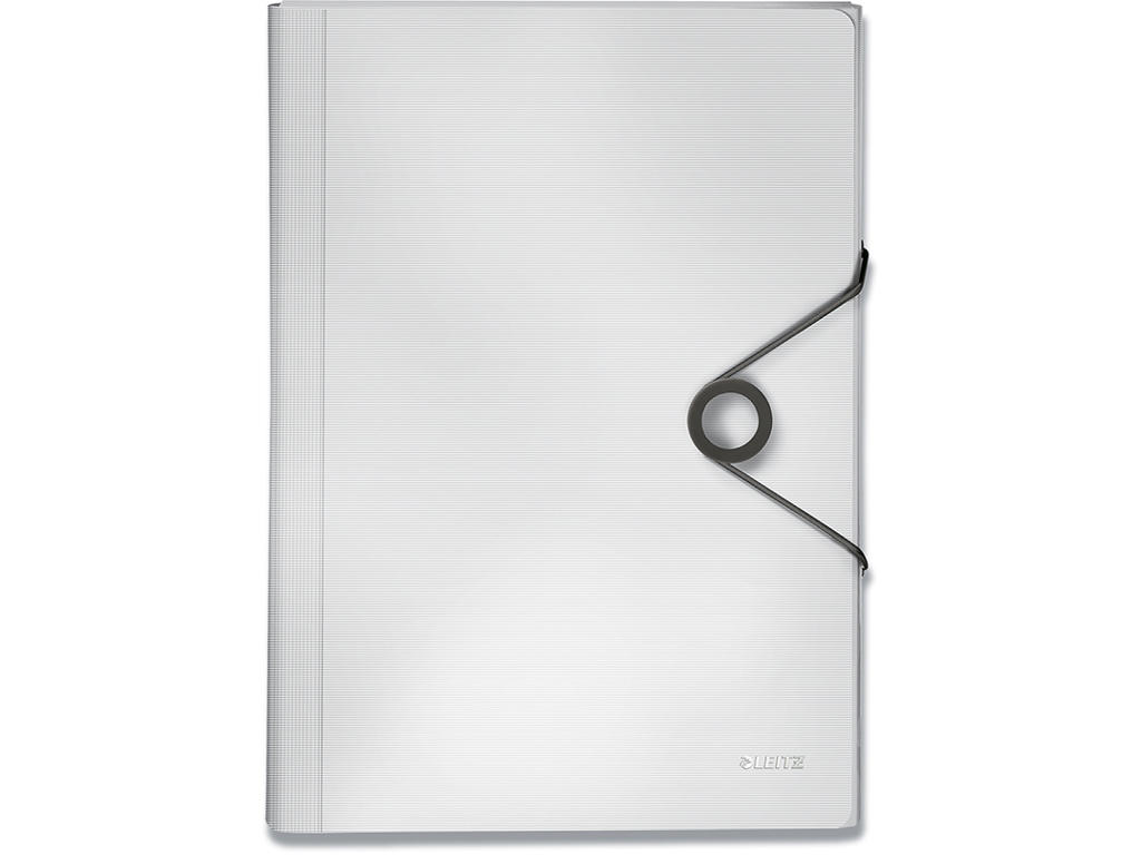 Projektmappe, 6 rum, 1 elastik, Hvid, Leitz Solid 