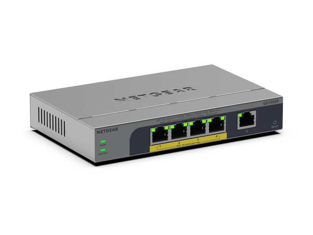 NETGEAR GS105EP Ikke administreret Gigabit Ethernet (10/100/1000) Strøm over Ethernet (PoE) Grå