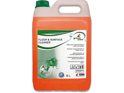 Gulvrengøring, Uden voks, Med farve, Med parfume, 5 liter, Green Care Tanet Orange