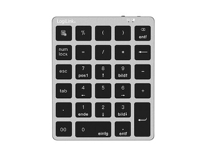 LogiLink ID0212 numerisk tastatur Laptop/PC Bluetooth Grå