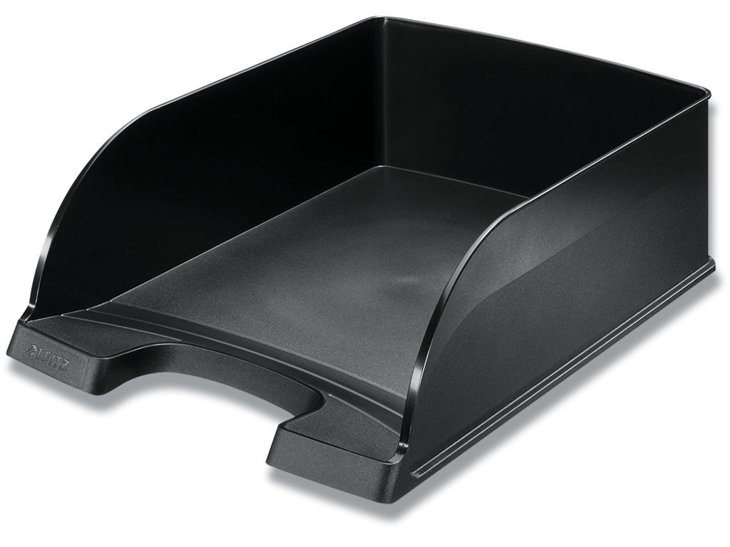 Brevbakke, Sort, A4, Udvendig: B25.5xH10.3xD35.7 cm, Leitz Plus Jumbo