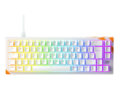 CHERRY K5 PRO TMR COMPACT tastatur Spil USB QWERTY UK engelsk Orange, Hvid