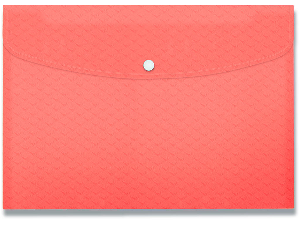 Kuvertmappe, Koral, A4, Trykknap, Esselte Colour'Breeze 