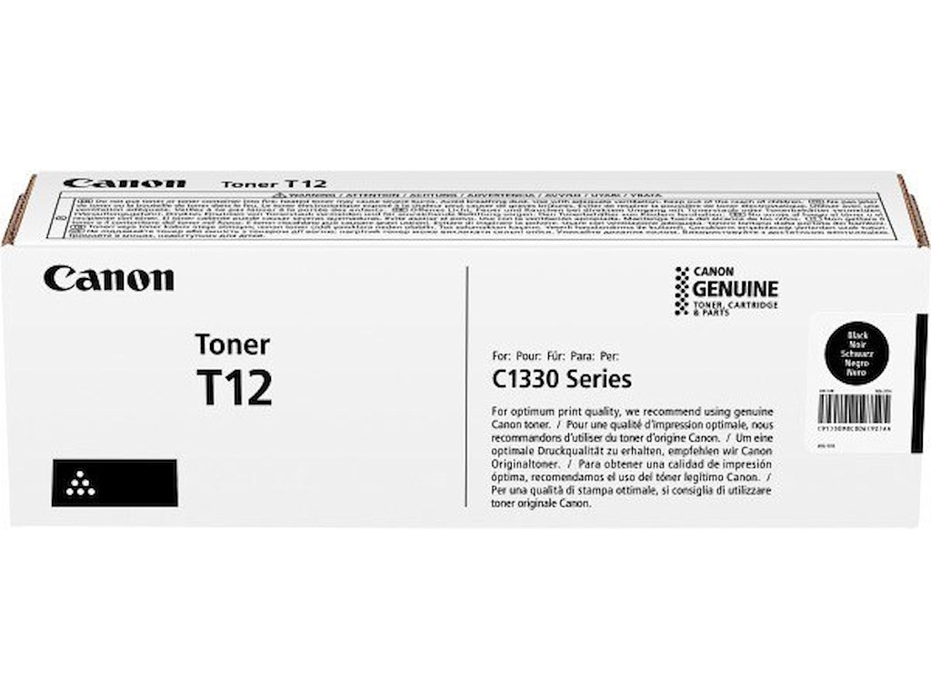 Toner, T12, Black-sort, 5.300 sider, Canon 5098C006