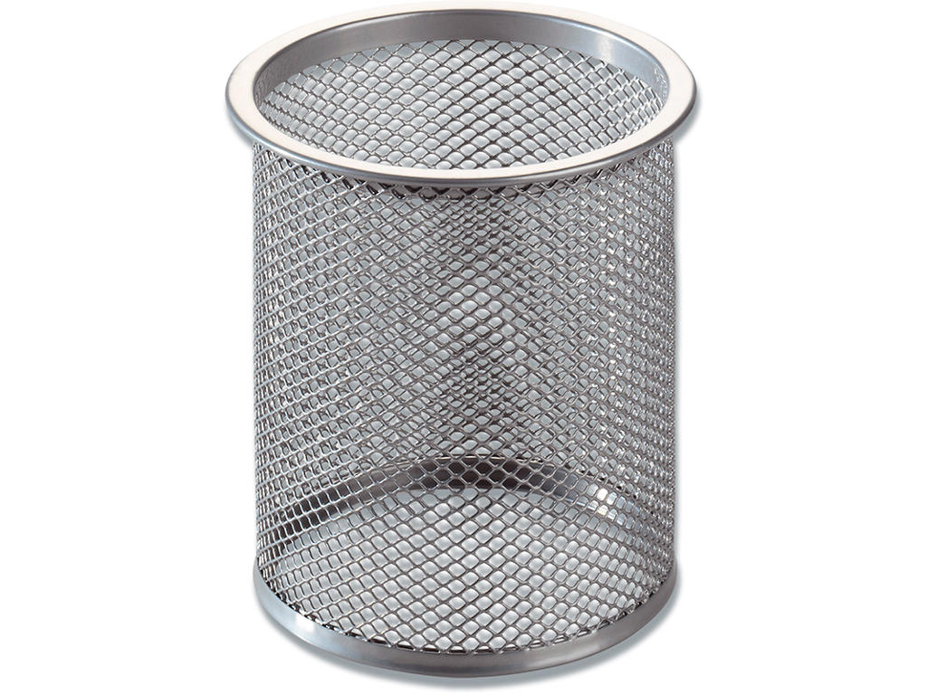 Penneholder, Til bord, Sølv, Metal mesh, BNT Office 