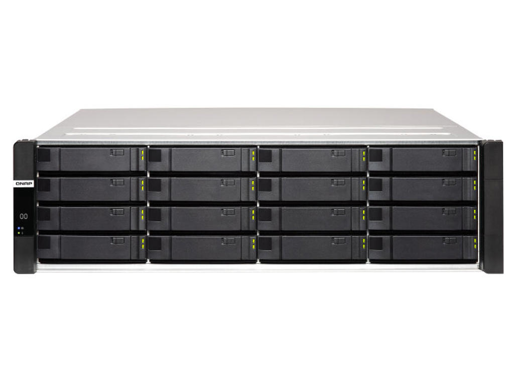 QNAP ES1686dc NAS Stativ (3U) Intel® Xeon® D D-2123IT 32 GB DDR4 0 TB QNAP QES Sort, Grå