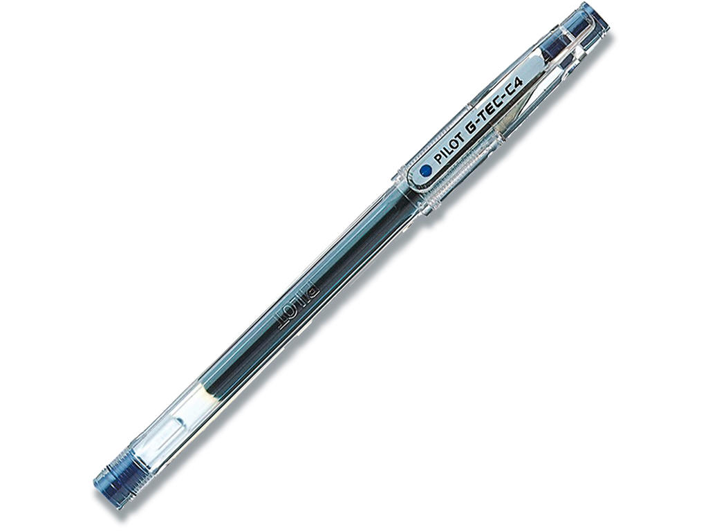 Rollerball gelpen, 0.4 mm, 0.2 mm, Blå, Pilot G-TEC-C4 Extra Fine BL-GC4-L