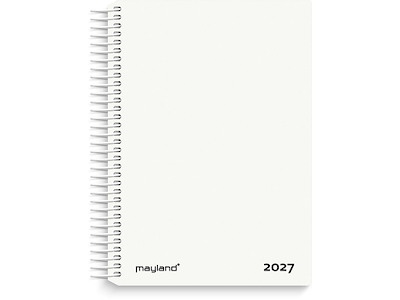 Kalender, 2027, Dag, 1 dag pr. side, Hvid, Mayland