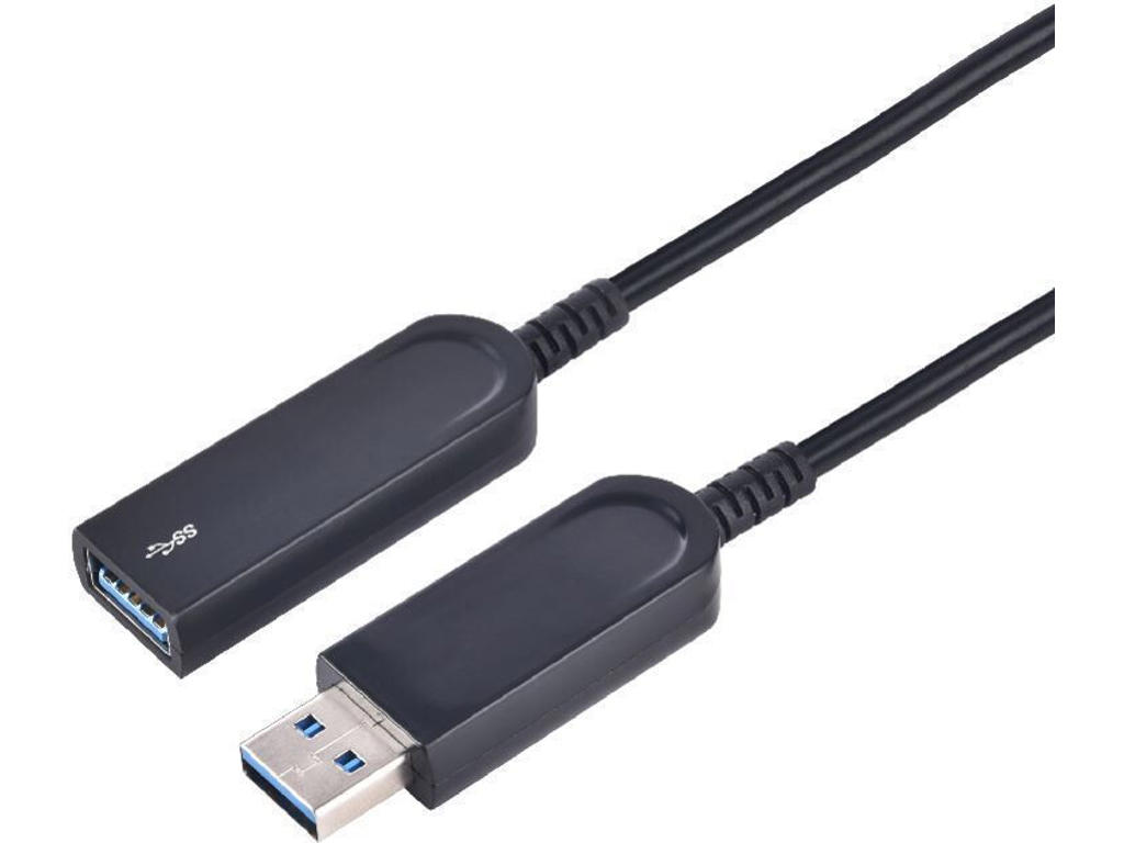Microconnect USB3.0AAF20AOP USB-kabel USB 3.2 Gen 1 (3.1 Gen 1) 20 m USB A Sort
