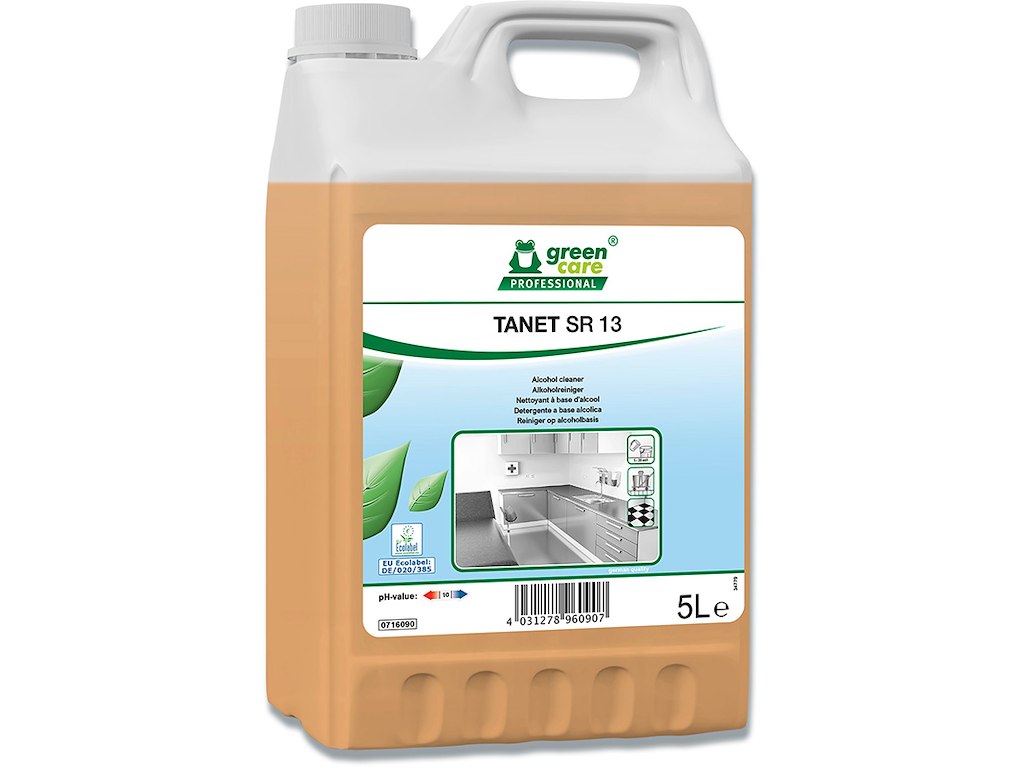 Universalrengøring, Med parfume, Med farve, 5 liter, Green Care TANET SR 13 Ocean