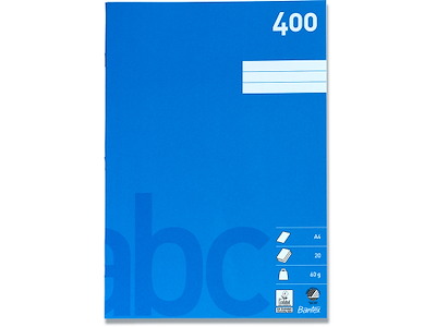 Skolehæfte, A4, Ulinjeret, 40 sider, Bantex 400