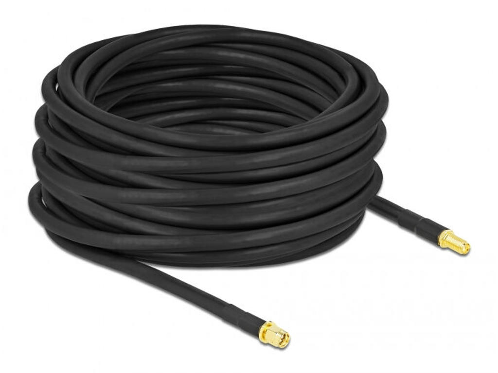 DeLOCK 90463 koaxial kabel LMR300 15 m SMA Sort