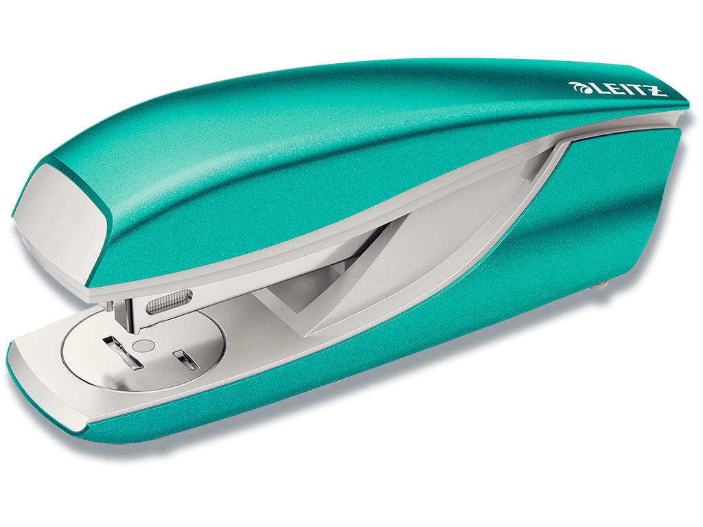 Hæftemaskine, 30 ark, Metallic isblå, Klamme P3 og 24/6 og 26/6, Leitz NeXXt WOW 5502