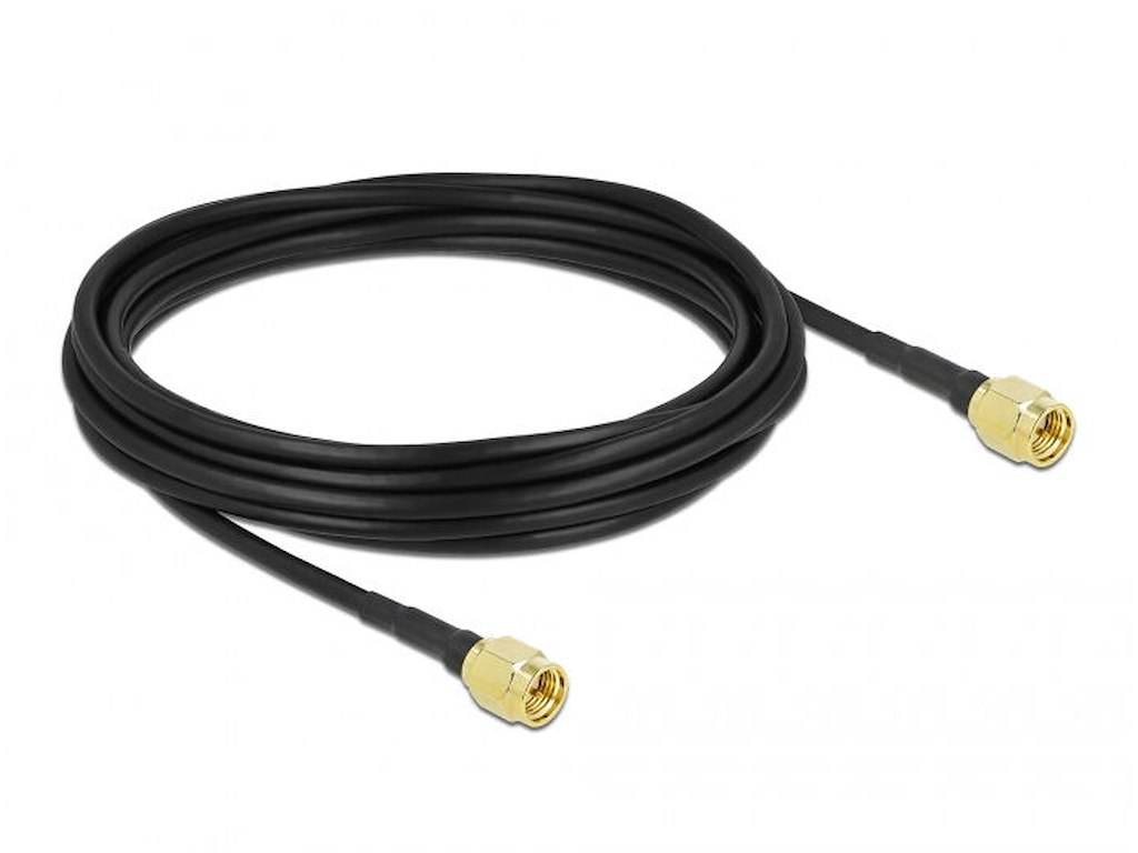 DeLOCK 90470 koaxial kabel LMR100 5 m SMA Sort