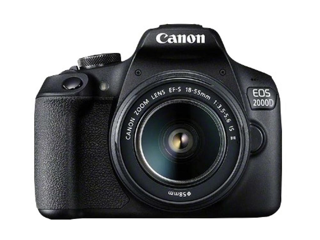 Canon EOS 2000D BK 18-55 IS II EU26 SLR kamerasæt 24,1 MP CMOS 6000 x 4000 pixel Sort