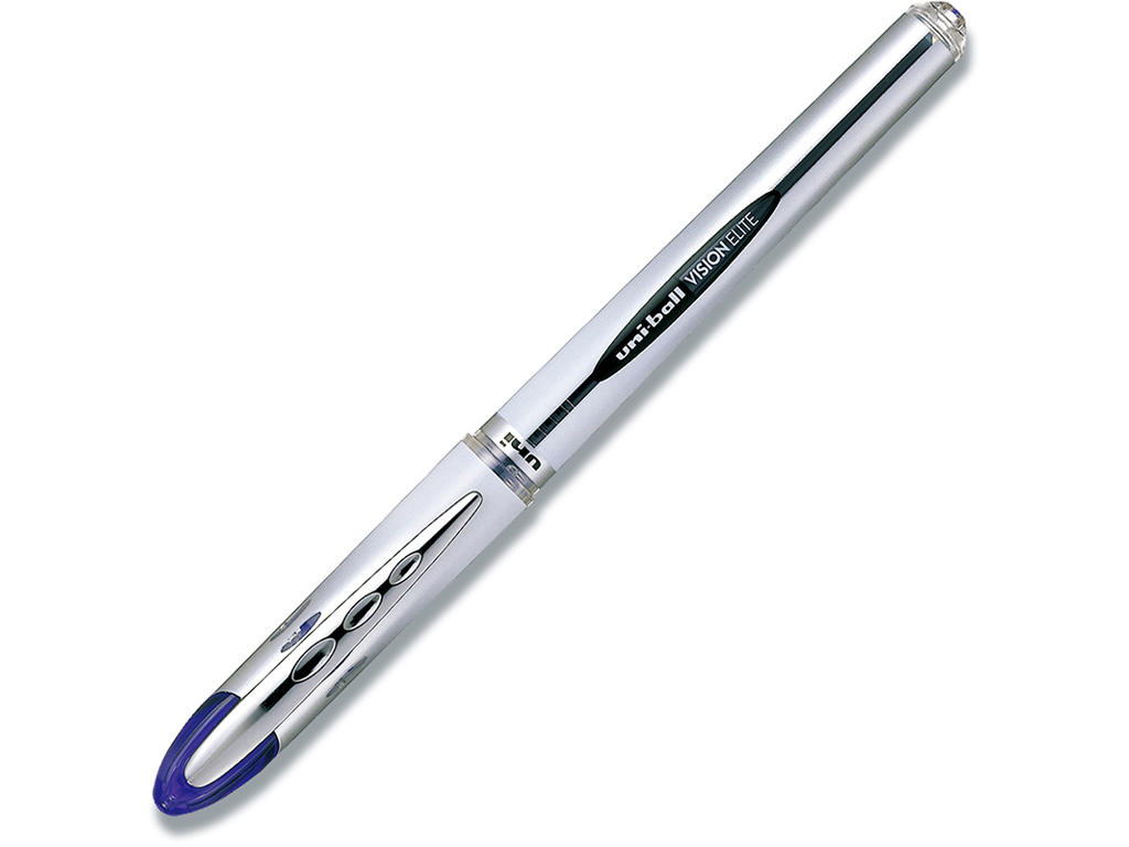 Rollerball pen, 0.8 mm, 0.4 mm, Blå, uni-ball Vision Elite UB-200-41