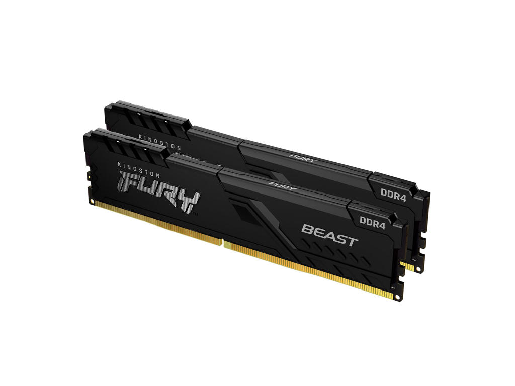 Kingston Technology FURY Beast 32GB 3600MT/s DDR4 CL18 DIMM (Sæt med 2) Black