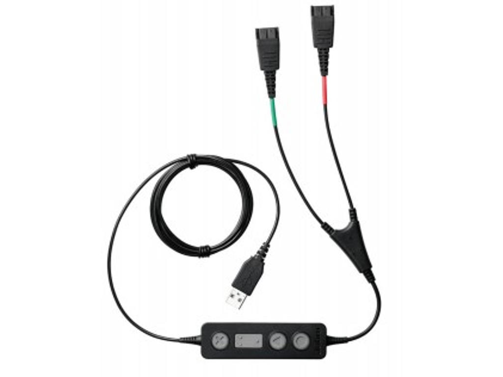 Jabra 265-09 lydkabel USB2.0 2x QD Sort