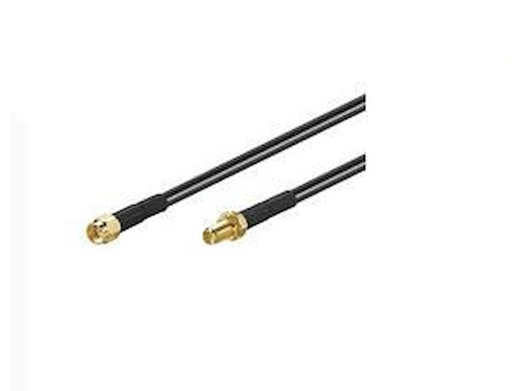 Microconnect 51676 koaxial kabel 2 m RP-SMA Sort